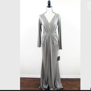 ❌SOLD❌Adrianna Papell Beads Sequins Long Formal Dress 8